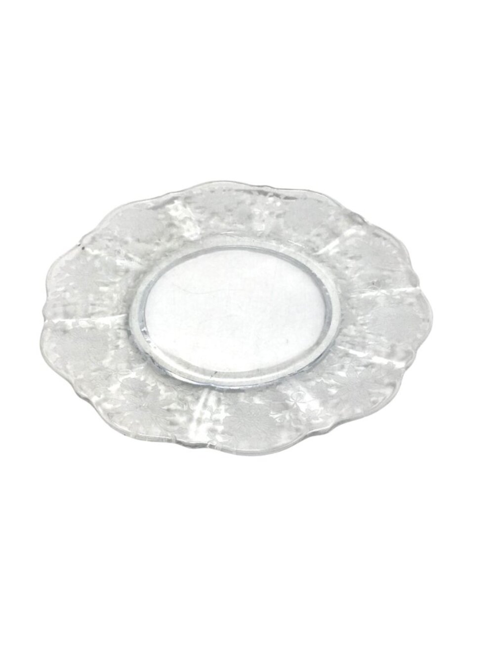 Vintage Cambridge Glass Wildflower Etched Bread & Butter Plate (6") - Picture 3 of 7